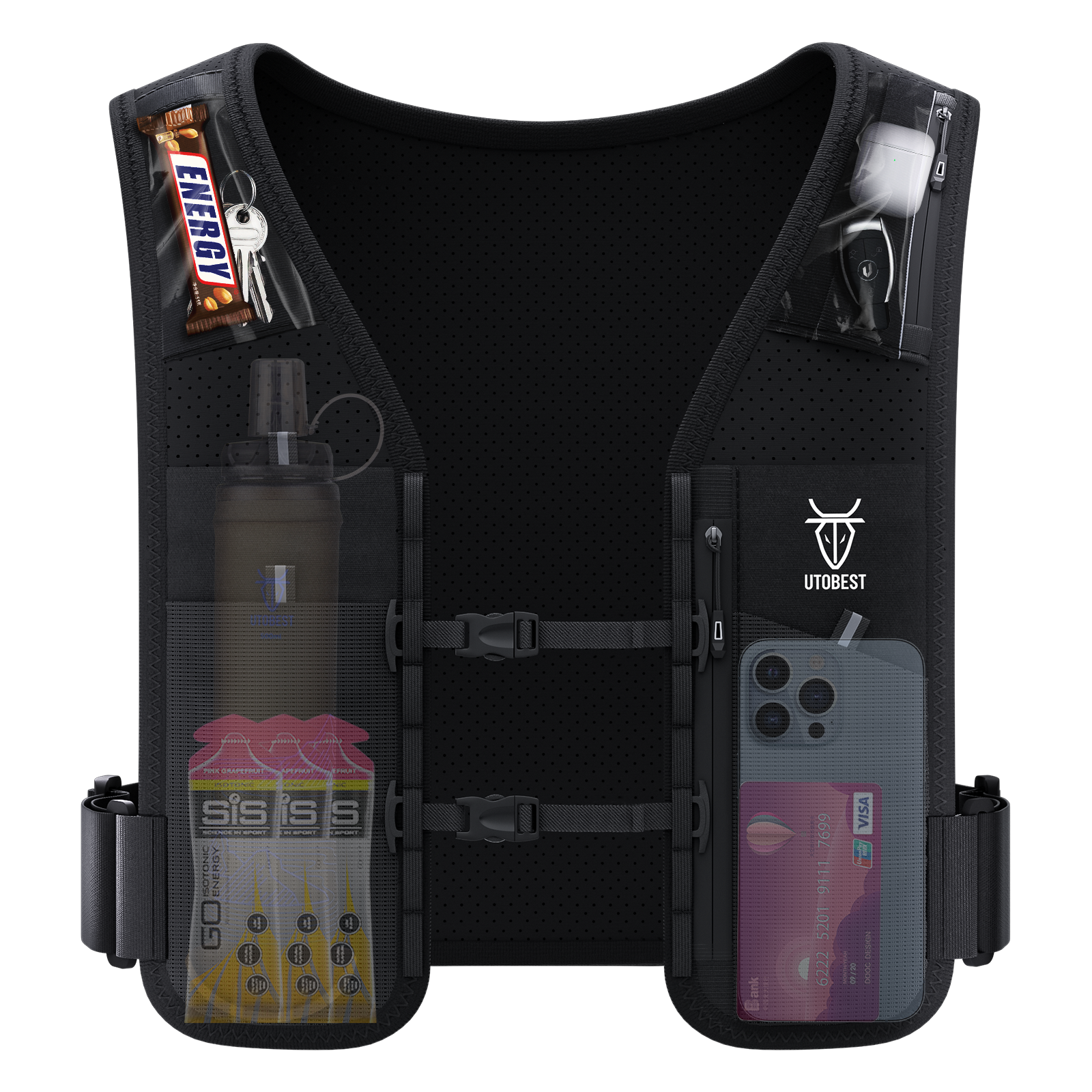 UTOBEST Running Vest -Lightweight Reflective Hydration Vest 3L