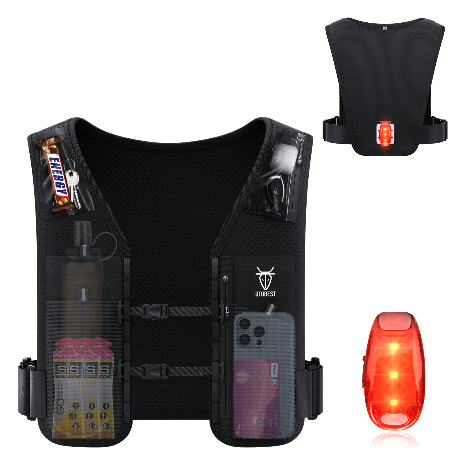 UTOBEST Running Vest -Lightweight Reflective Hydration Vest 3L