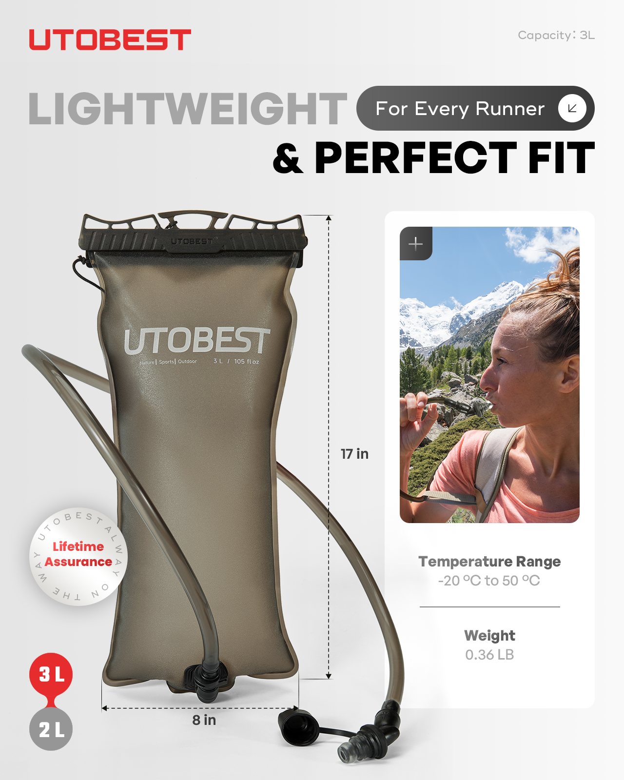 Water Bladder-Dual Material Odorless Hydration