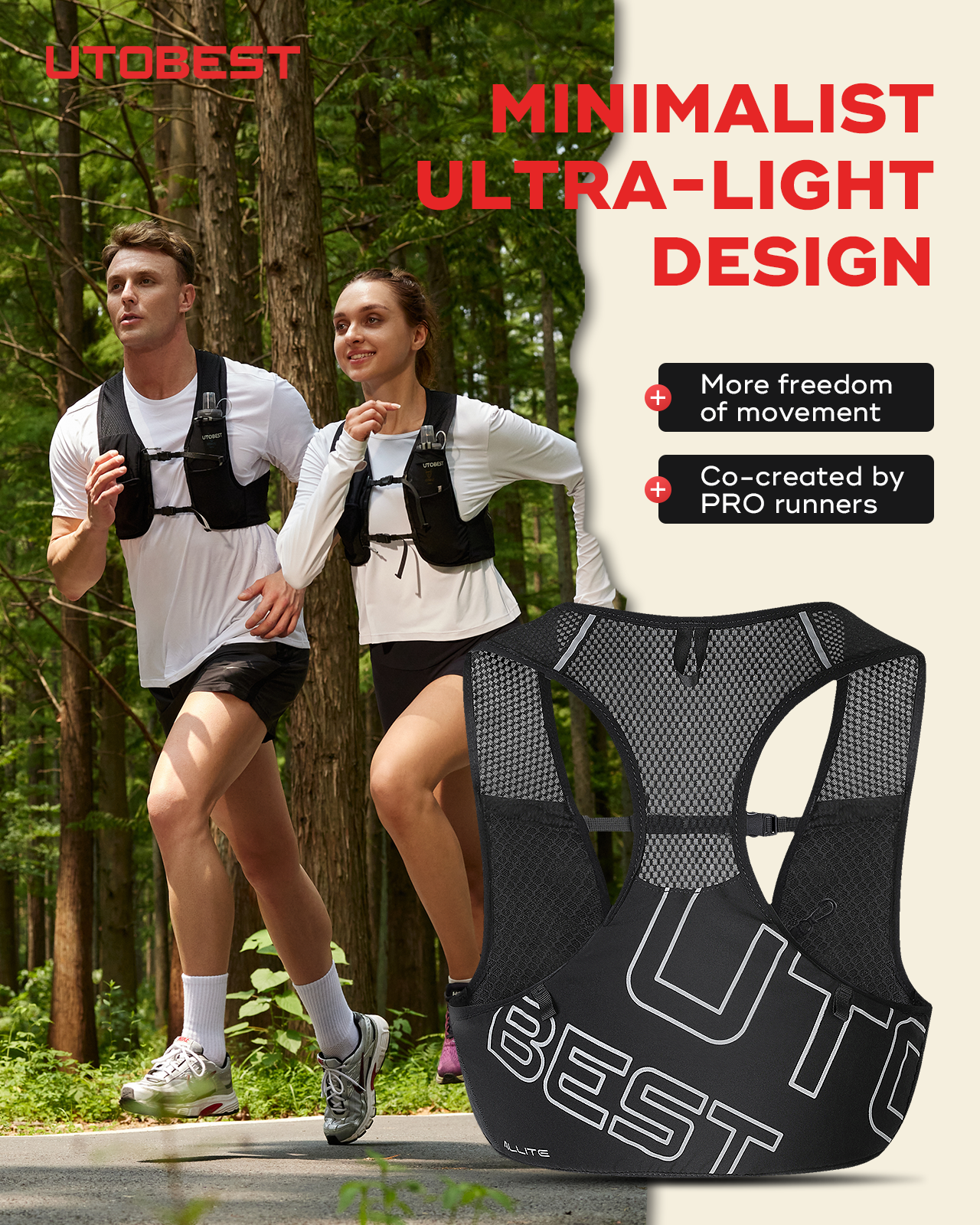 UTR112 RUNNING VEST - unisex trail running Pack 3L