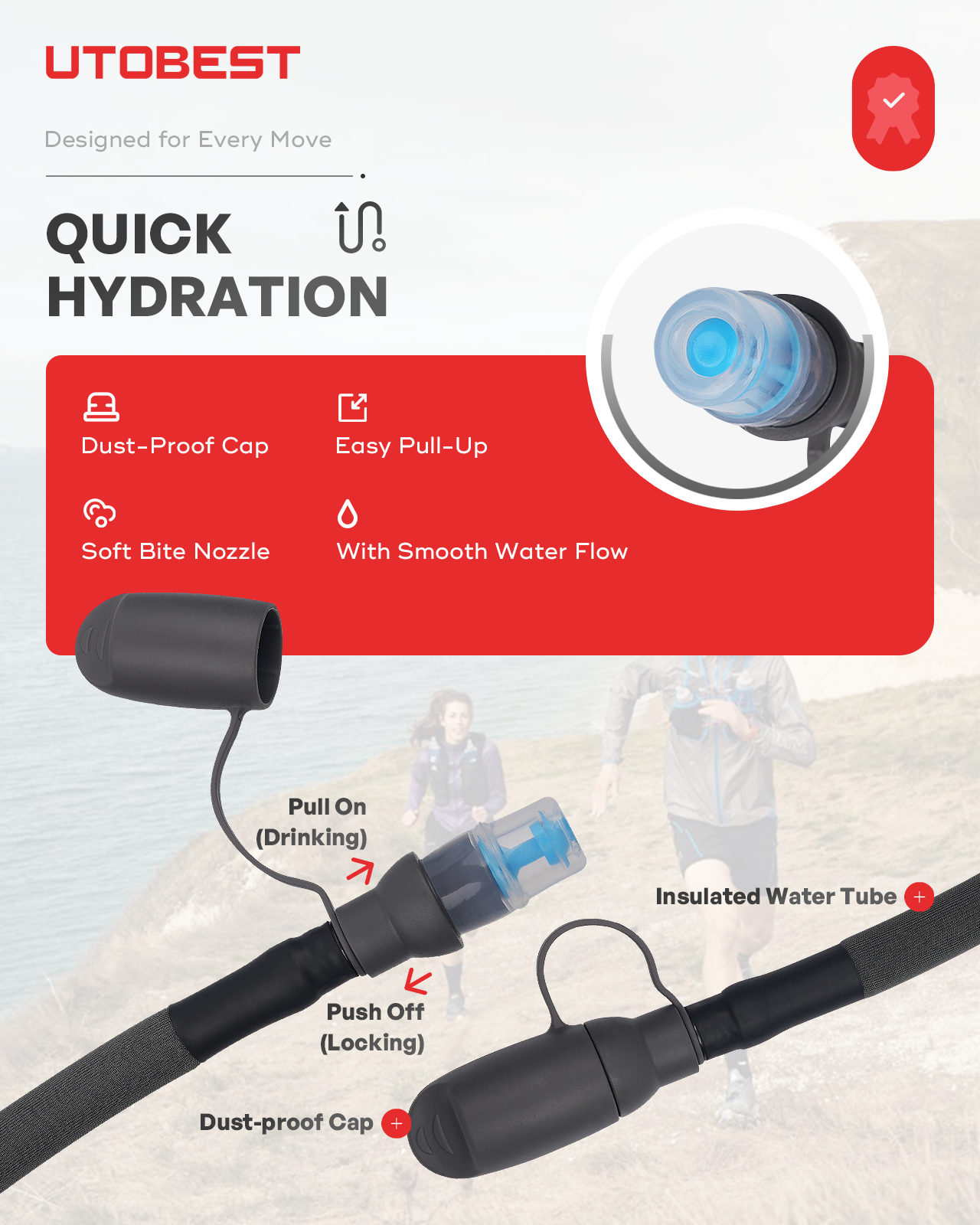 Transparent Walrus Hydration Bladder 1.5L 2L 3L