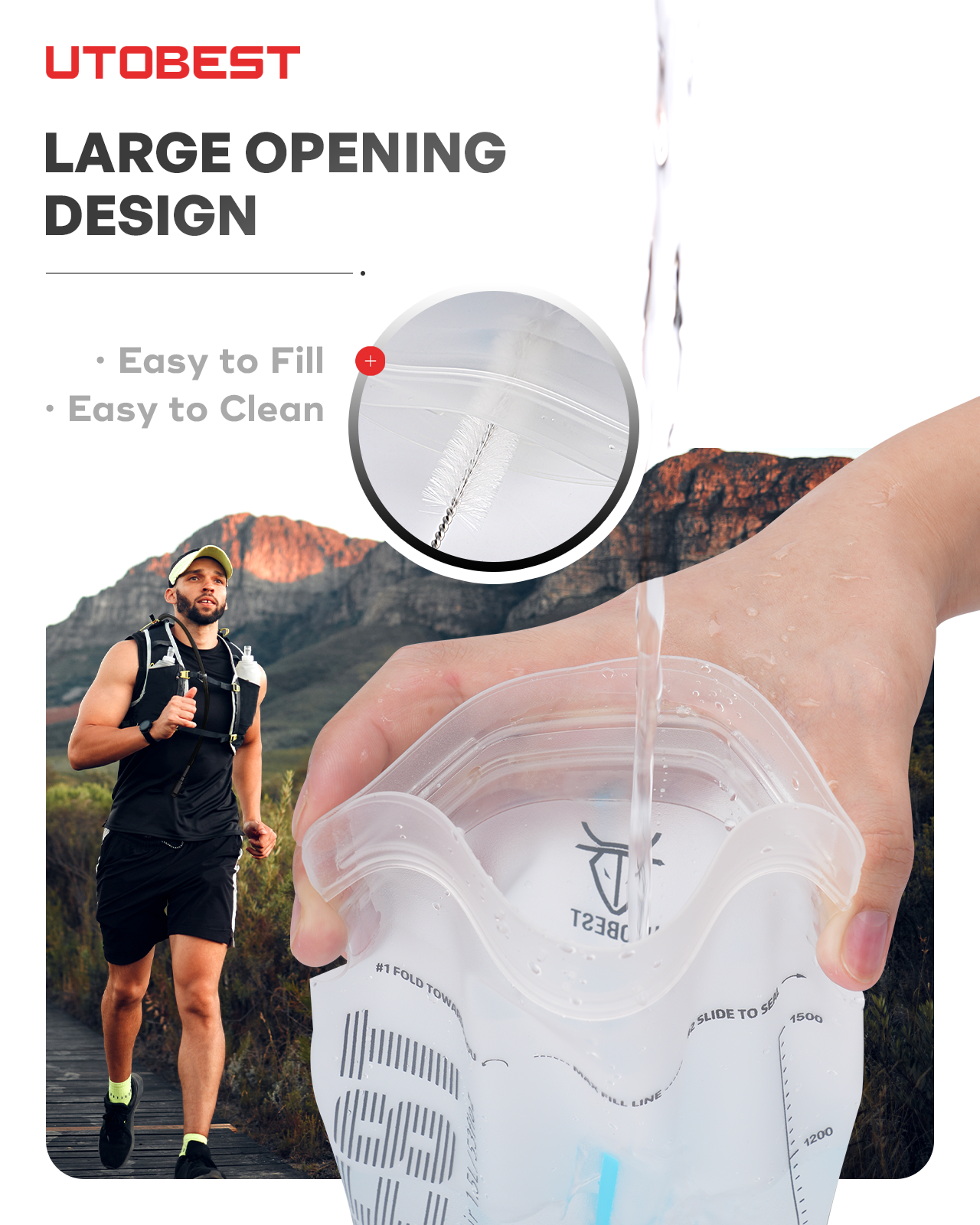 Transparent Walrus Hydration Bladder 1.5L 2L 3L