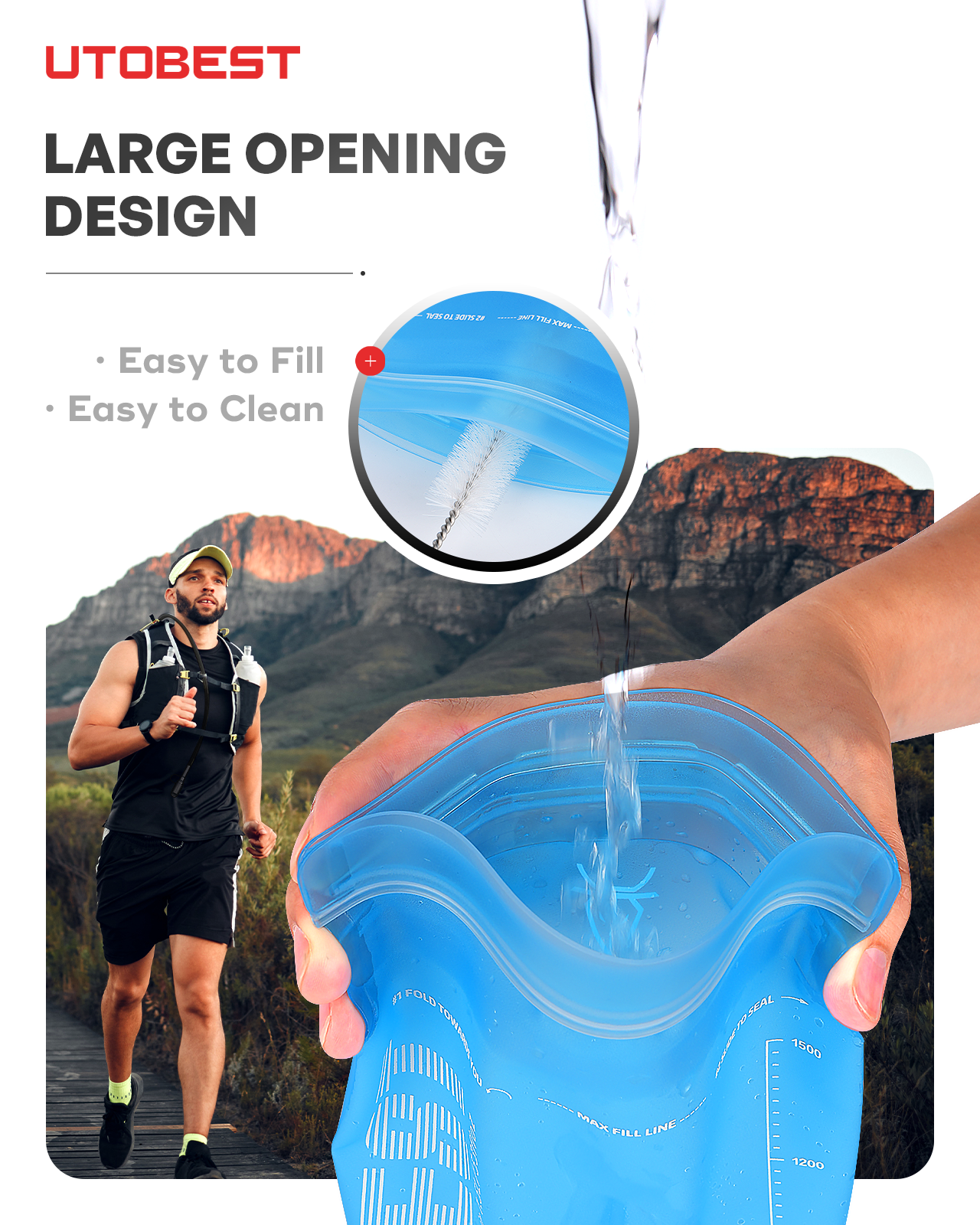 Navy Walrus Hydration Bladder 1.5L 2L 3L